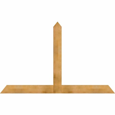 Ekena Millwork Portland Rough Sawn Timber Gable Bracket, Western Red Cedar, 84"W x 53"H x 2"D x 6"F, 15/12 Pitch GBW084X53X0206POR00RWR